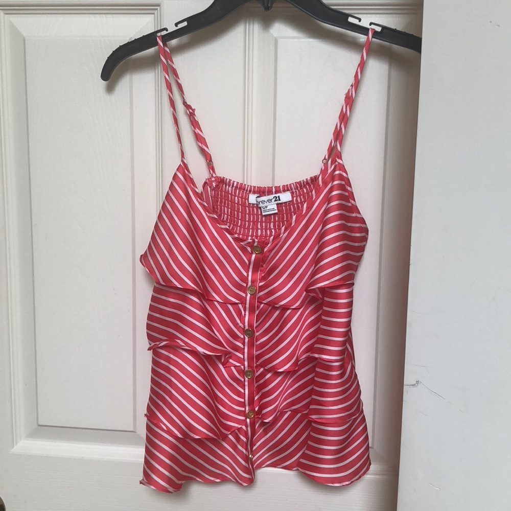 Pink/Red Striped Tank